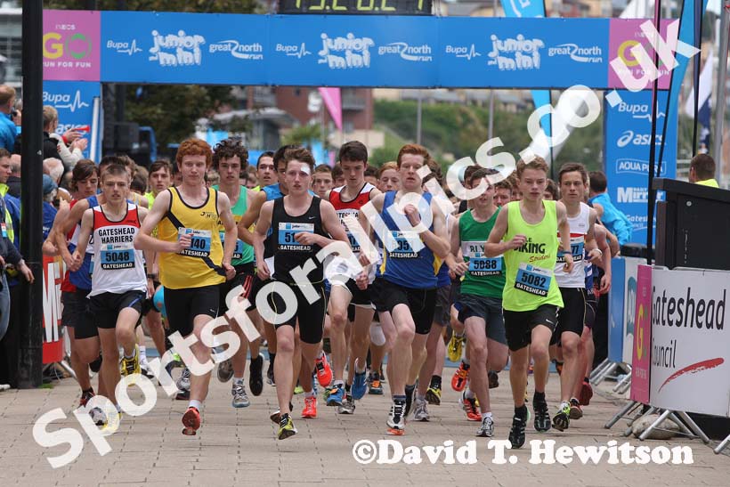 Start of the 15-16 age group in the BUPA  Great North Junior Great north Run .